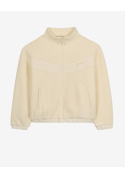 Skechers Skech Sherpa Contrast Full Zip Jacket Kadın Bej Mont S2620202-4339