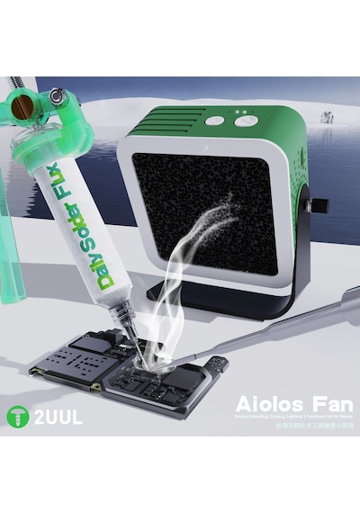 2uul Da98 Aiolos Çok Fonksiyonlu Fan Duman Emme, Hızlı Soğutma, Led Işık