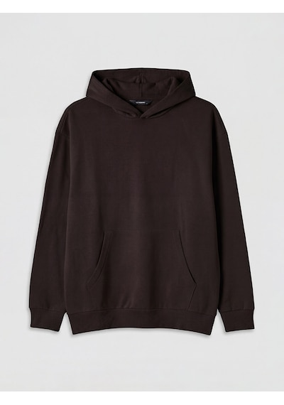 LC Waikiki Lc Waıkıkı Kahverengi Kanguru Cepli Erkek Hoodie