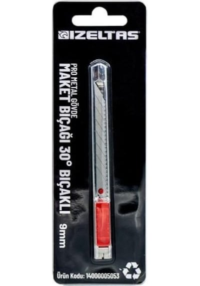 İzeltaş 14000005053 Pro Metal Gövde Açılı Maket Bıçağı 9 MM