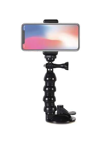 Ayex Ax-231t Vantuzlu Araç İçi Esnek Kamera Ve Telefon Tutucu Gopro, Djı Osmo Actıon, Insta360 Ve Akıllı Telefonlar İle Uyumlu