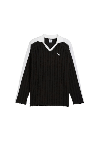 Puma T7 Erkek Geniş Kesim Uzun Kollu Polo 634311 01 Siyah