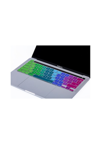 Apple Uyumlu MacBook Pro Touchbar Klavye Koruyucu 13Inc 16Inc Amerikai̇Ngilizce Pembe Yeşil