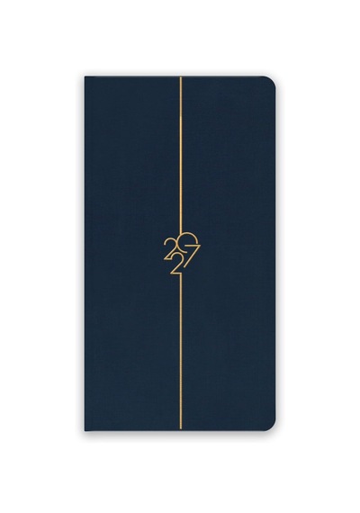 Tr 2027 Yılı Haftalık Keten 9x17 Cm Cep Ajandası 12 Aylık Lacivert Genel