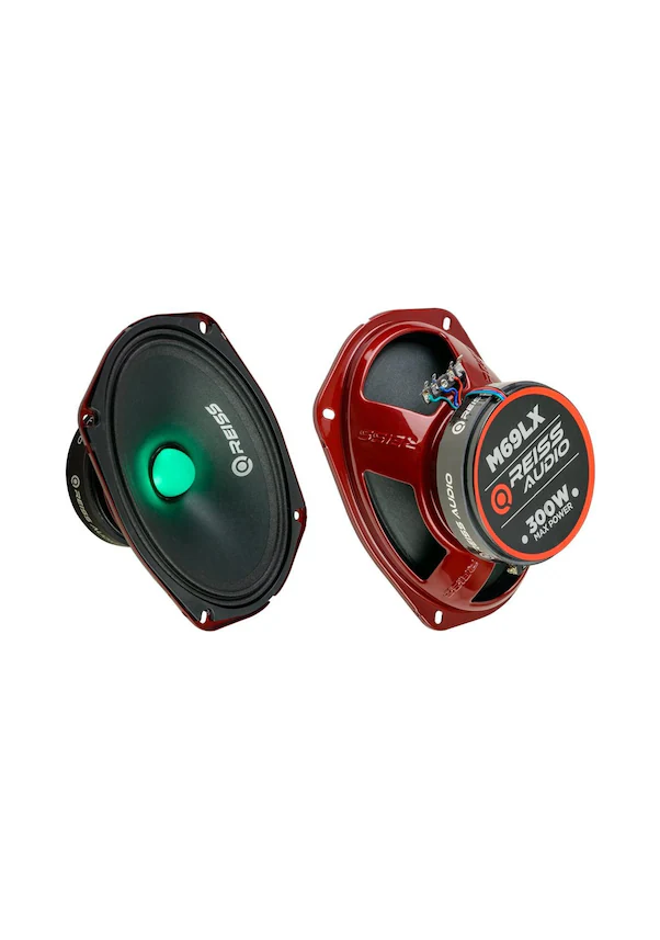Reıss Audıo Rs-m69lx Oto Midrange Oval 6x9 Inç Rgb Ledli 300w Kapaklı 2li Hoparlör
