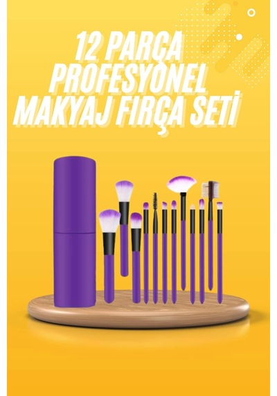Epilons 12 Parça Makyaj Fırçası Yumuşak Kıllı Profesyonel Fırça Seti Yüksek Kaliteli Pürüzsüz