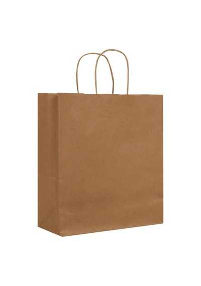 Packanya 25 x 12 x 31 - 200 Adet Burgu Saplı Kraft Çanta