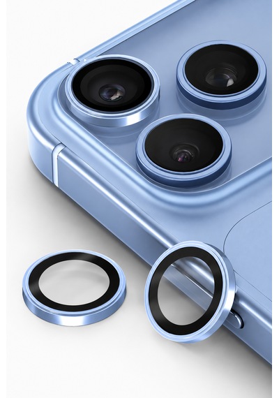 İphone 18 Pro / İphone 18 Pro Max Uyumlu Kamera Lens Koruyucu Buzul Mavi
