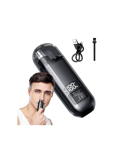 Mini Burun Kıl Tüy Alma Makinası Elektronik Burun Kılı Şarjlı Nose Hair Trimmer Dijital Ekranlı