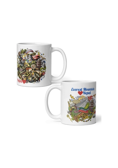 Nepal Kupa Bardak 2 Adet Seyahat Hatıra Nepal Mug