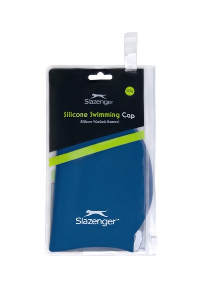 Slazenger Yüzücü Bonesi Silikon Sn00 Navy Pvc Zipper Bag Koyu Mavi