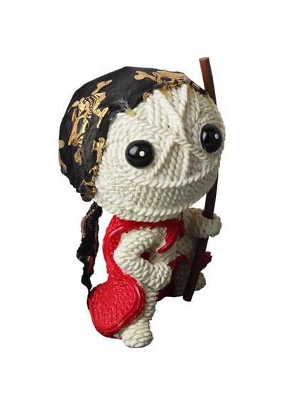 Örgü Tasarımlı Polyester Ninja Voodoo Biblo Savaşçı Figür Dekoratif Obje Genç Odası Hediyelik 18 Cm
