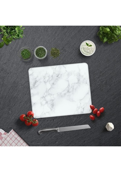 Cam Kesme Tahtası Panosu 25 X 35 Kırılmaya Isıya Çizilmeye Dayanıklı Antibakteriyel Doğal Kesme Beyaz
