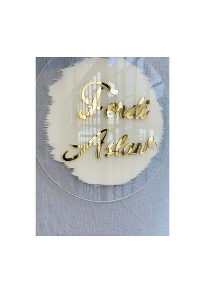 Pileksi Bebek Kapı Süsü Beyaz /gold