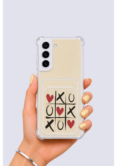 Samsung Galaxy Uyumlu S22 Kartlıklı Xoxo Desenli Kılıf Mh-hs5705-8237