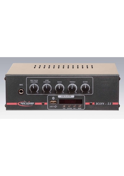 Tepe Sound Icon-51 50W / 4 Ohm-100V Usb Bluetooth Amplifikatör
