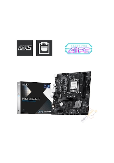 Msı Pro B860m-e Ddr5 Hdmı-dp Pcıe 5.0 1851p Matx