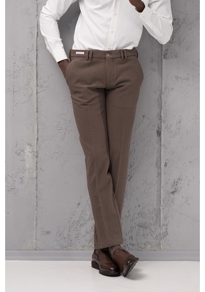 Ecer Regular Fit Yan Cepli Kışlık Gofre Kumaş Pantolon Kahverengi Ecer Regular Fit Yan Cepli Kışlık Gofre Kumaş Pantolon Kahverengi