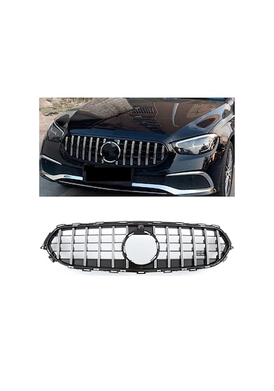 Mercedes E-class W213 E63 Ön Panjur Siyah Krom Gtr Model 2021+ Sonrası