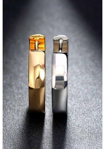 Ince 2,5 MM Bombeli Halka Unisex Erkek Çelik Küpe 3 Renk Mse6