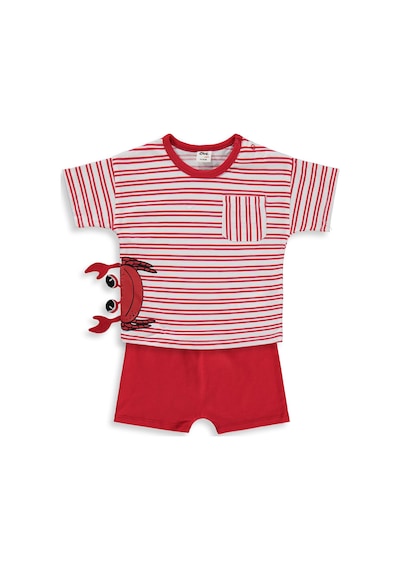Civil Baby Çizgili 6-18 Ay Takım - Kırmızı