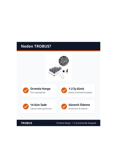 Trobus Sökme Aparatlı Sivri Bijon Kapağı Seti 20 Adet 19 Mm Krom