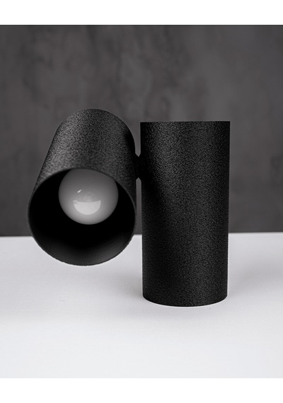 Canon Style Modern Masa Lambası 3d Baskı Tasarım Siyah Silindir Gövdeli Aydınlatma-191 Gün Işığı