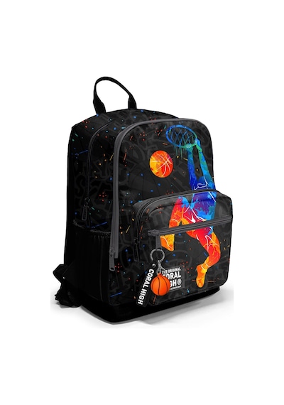 Coral High Gri Basketbol Desenli Okul Sırt Çantası 23643