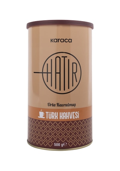 Karaca Hatır Orta Kavrulmuş Türk Kahvesi Teneke Kutu 500 G
