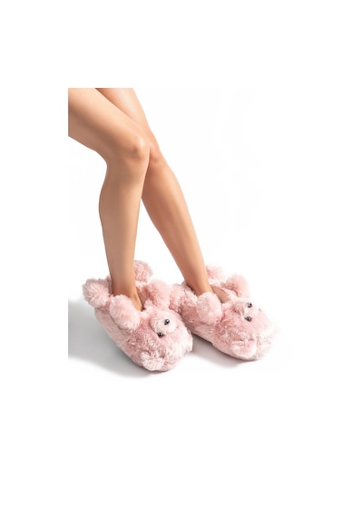 Twigy Teddy Kadın Hayvanlı Panduf Gül Kurusu 36/41 PEMBE