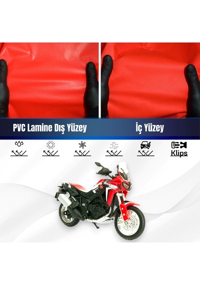 Honda Crf1100l Africa Twin Adventure Sports Dct Motosiklet Brandası Su Geçirmez Kırmızı Branda Xxl