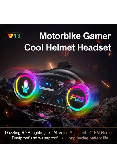 Y13 Motor Kask Kulaklık Rgb Modlu Radyolu Motosiklet Kulaklı Tdrtr