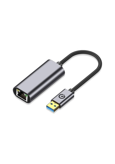 Zore Qg03 Usb-a To Rj45 Usb3.0 Ethernet Dönüştürücü Kablo 1000mbps 22cm Siyah