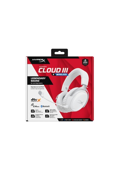 Hyperx Cloud Iıı S Kablosuz Oyuncu Kulaklığı Beyaz Ax6g1aa