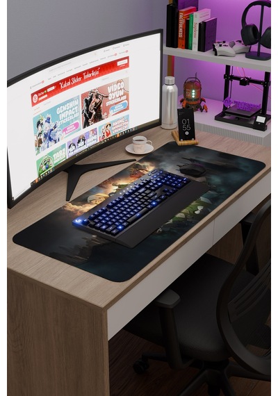 The Rising Of The Shield Hero Dikişli Kauçuk Oyuncu Mousepad V2 - 90x40 Xxl Gaming Mouse Pad