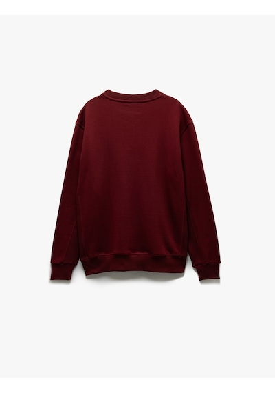 Koton Bisiklet Yaka Dikiş Detaylı Şardonlu Pamuk Karışımlı Basic Sweatshirt Bordo 5sam70045mk Bordo Koton Bisiklet Yaka Dikiş Detaylı Şardonlu Pamuk Karışımlı Basic Sweatshirt Bordo 5sam70045mk Bordo