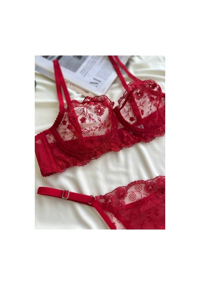 La Linaa Galadriel Kırmızı Kadın Bralet Tanga Takım Kırmızı - 815911340 Kırmızı