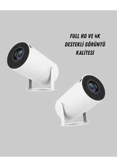 4k Destekli Full Hd Projeksiyon Cihazı - 130 İnç Geniş Ekran Wifi Ve Hdmı Bağlantılı
