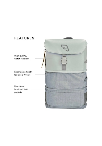 Stokke Jetkids Crew Backpack Green Aurora Yataklı, Geniş Hacimli Çocuk Sırt Çantası Açık Yeşil