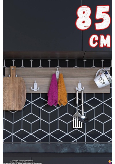 Geyik 15 Kancalı Mutfak Askısı 3'lü Set 71,4x9,6 Cm - Şık Tasgeyikm, Çok Amaçlı Düzenleyici Ve Yer Tasarrufu Beyaz