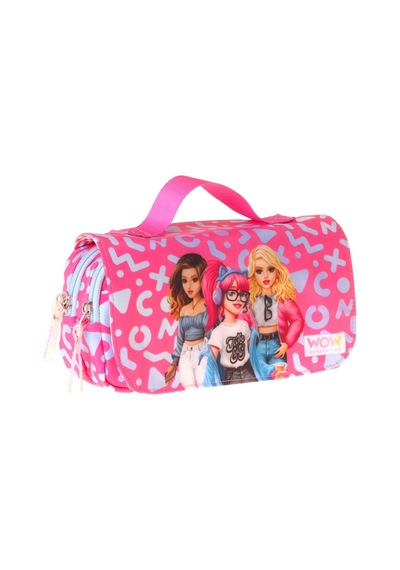 Wow Generation Taşıma Askılı Kız Çocuk Girl Friends Baskılı Şık Kalem Çantası Kırmızı - W6061