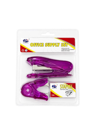 Dordoi Mini Zımba Seti No:10 Pratik Ve Şık Ofis Yardımcınız Karma Renk 124-Pembe
