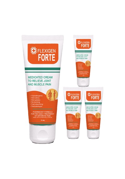 Flexigen Forte Paincream 4 Adet Karakafes Kökü Zencefil At Kestanesi Ve Kapsaisinli Vücut Masajkremi 75ml Tüp
