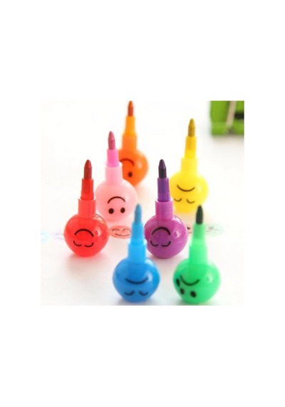 Emoji Yumurtlayan Yuvarlak Renkli Kalem 4 Grup 28 Uç