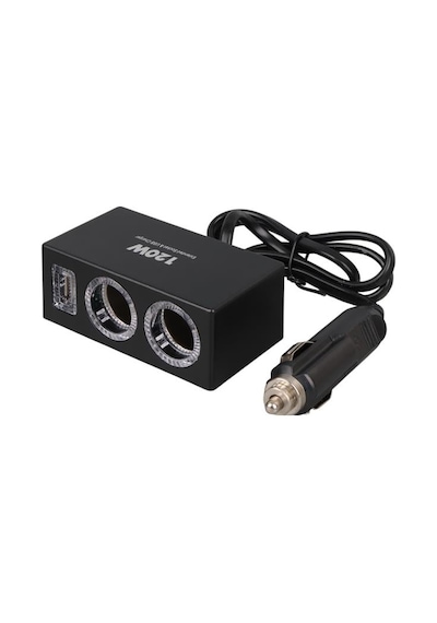 Olesson 1522 12-24v Tek Usb Girişli 120w 80cm Kablolu 2'li Araç Çakmak Çoklayıcı