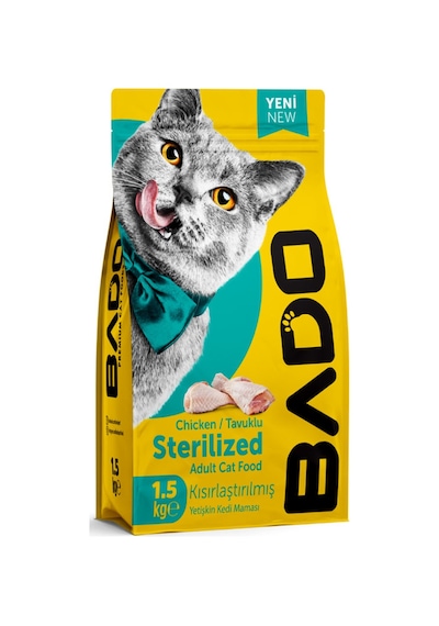 Bado Yetişkin Kedi Maması Kısırlaştırılmış Tavuk Etli Steril 1,5 Kg