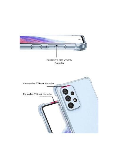 Samsung Galaxy Uyumlu M30s Köşe Korumalı Antişok Kapak Çiçek Tasarımlı Şeffaf Silikon Kılıf