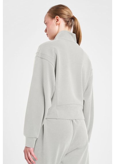 Lescon Kadın Fermuarlı Sweatshirt 25n-2105 Ekru