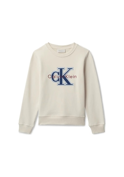 Calvin Klein Festıve Mono Sweatsh Krem Erkek Çocuk Sweatshirt