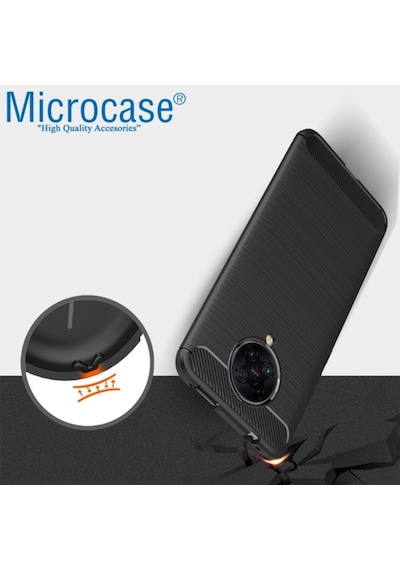 Xiaomi Redmi K30 Pro Brushed Carbon Fiber Silikon Kilif - Siyah 439359434